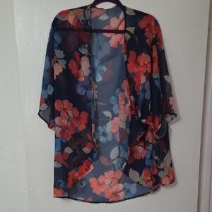 Floral Sheer Kimono Cardigan